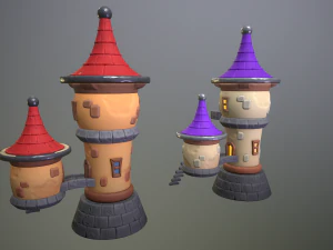 Stylized magic tower 3D Model