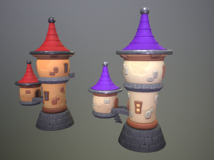 Stylized magic tower 3D Model