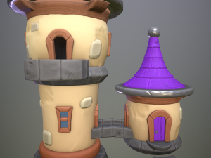Stylized magic tower 3D Model