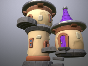 Stylized magic tower 3D Model