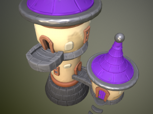 Stylized magic tower 3D Model