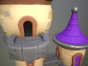 Stylized magic tower 3D Model