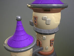 Stylized magic tower 3D Model