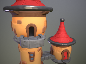 Stylized magic tower 3D Model