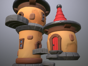 Stylized magic tower 3D Model