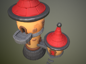 Stylized magic tower 3D Model