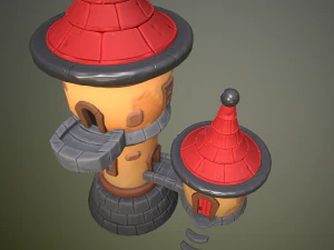 Stylized magic tower 3D Model