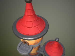 Stylized magic tower 3D Model