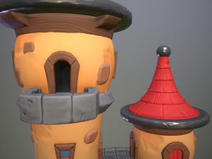 Stylized magic tower 3D Model