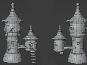 Stylized magic tower 3D Model