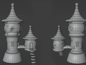 Stylized magic tower 3D Model