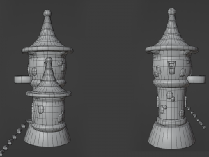 Stylized magic tower 3D Model