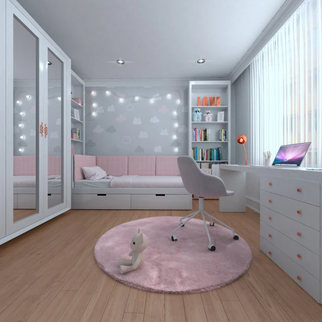 Mädchenschlafzimmer 3D Modell .c4d .max .obj .3ds .fbx .stl .blend