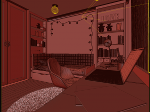 girl bedroom Model 3D