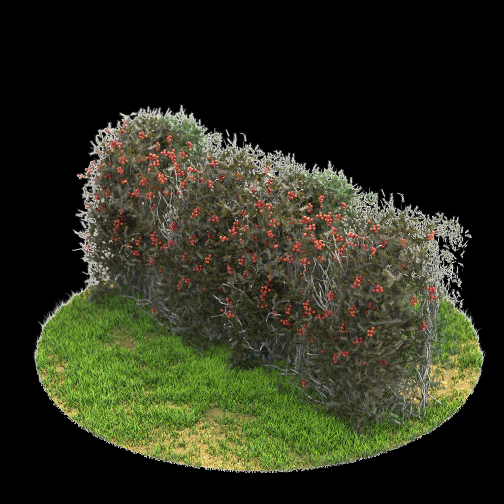 bush-x6-151to156 3D Model .c4d .max .obj .3ds .fbx .stl .blend 