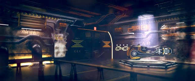 sci-fi motorcycle Modelo 3D .c4d .max .obj .3ds .fbx .stl .blend 