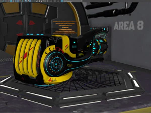 motocicleta de fic&ccedil;&atilde;o cient&iacute;fica Modelo 3D