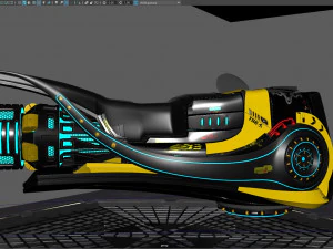 motocicleta de fic&ccedil;&atilde;o cient&iacute;fica Modelo 3D
