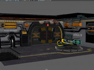 motocicleta de fic&ccedil;&atilde;o cient&iacute;fica Modelo 3D