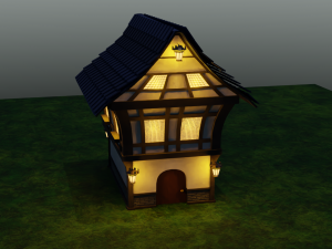 house stylized 3D Модель