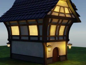 casa estilizada Modelo 3D