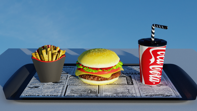 burguer 3D Model .c4d .max .obj .3ds .fbx .stl .blend 