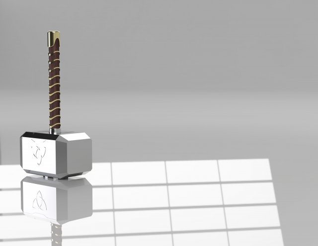 thor hammer Modelo de Impressão 3D .c4d .max .obj .3ds .fbx .stl .blend 