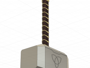 thor hammer Modelo de Impressão 3D