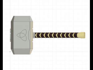 thor hammer Modelo de Impressão 3D