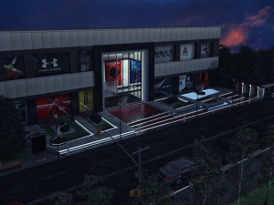 entrance of shopping mal 3D Model
