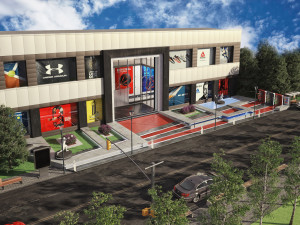 entrance of shopping mal 3D Model