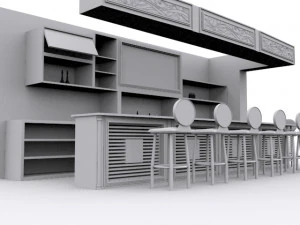 modern-classic bar 3D Model