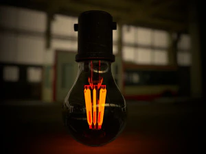 Lampu gelembung led Edison Model 3D