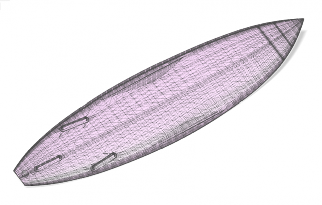 surfboard 5 3D Модель .c4d .max .obj .3ds .fbx .stl .blend 