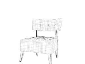herman red chair Model 3D