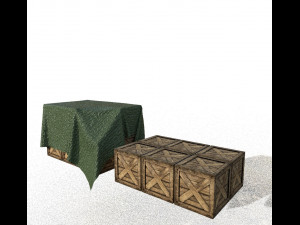military boxes Model 3D