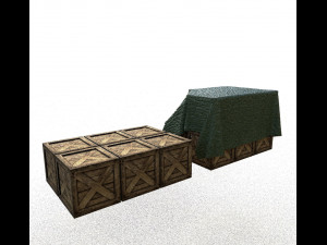 military boxes Model 3D