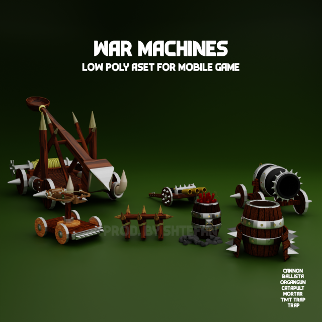 war machines game pack Modelo 3D .c4d .max .obj .3ds .fbx .stl .blend 