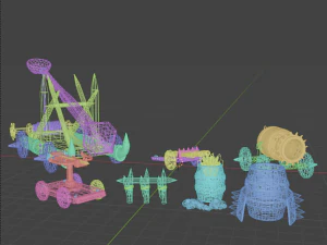 war machines game pack 3D Model