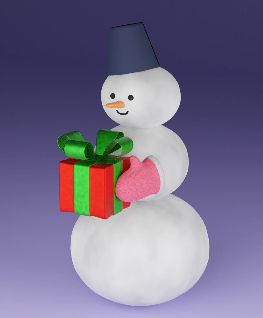 boneco de neve Modelo 3D .c4d .max .obj .3ds .fbx .stl .blend 