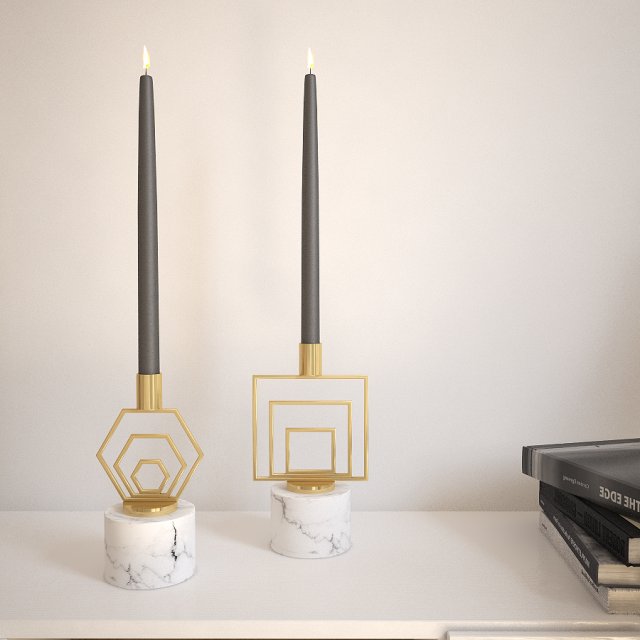 candle holders Modelo 3D .c4d .max .obj .3ds .fbx .stl .blend 