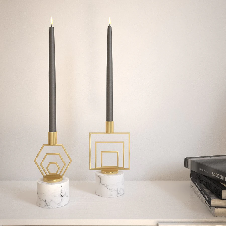 candle holders 3D Model .c4d .max .obj .3ds .fbx .stl .blend
