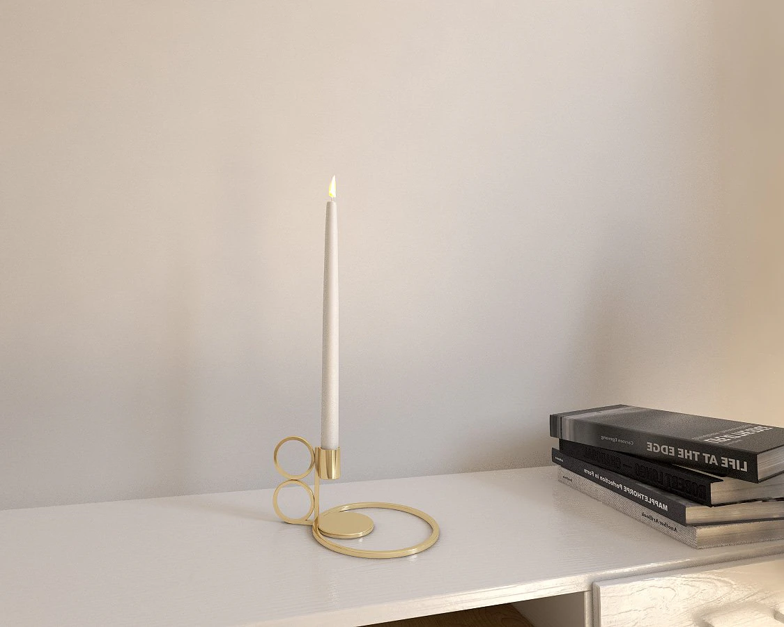 candle holder 3D Model .c4d .max .obj .3ds .fbx .stl .blend 