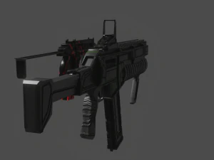 two lowpoly futuristic 3D Model