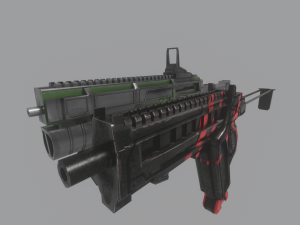 two lowpoly futuristic 3D Model