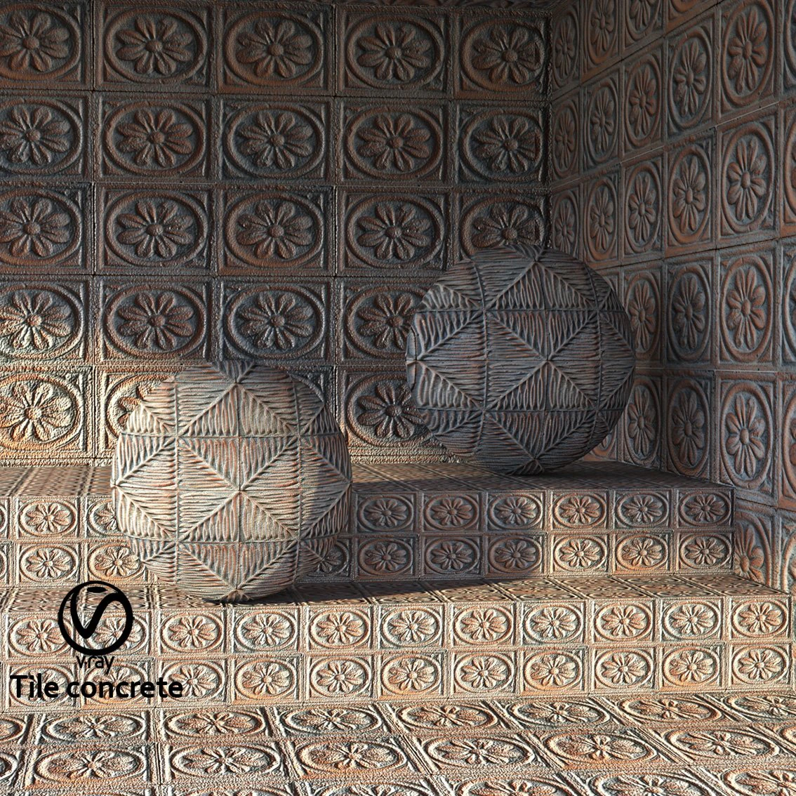 b&eacute;ton d&eacute;coratif CG Textures .c4d .max .obj .3ds .fbx .stl .blend 