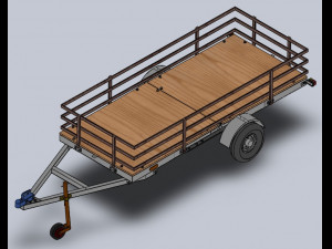 Folding trailer 3D Model