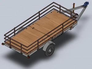 Folding trailer 3D Model