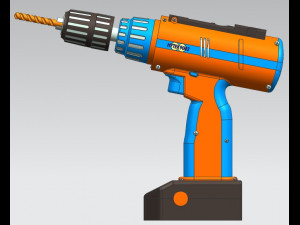 Cordless drill 3D मॉडल