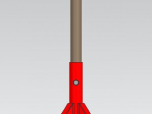 Hydraulic in-feed out-feed support roller Modèle 3D